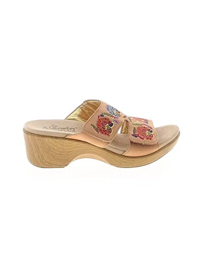 Pre-owned Alegria Wedges In Tan