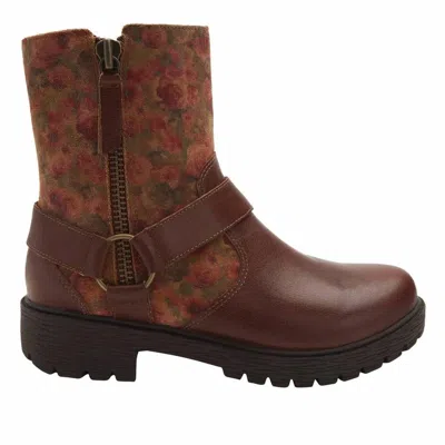 Alegria Women's Charlette Short Boot In Cognac Roses In Brown