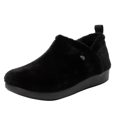 Alegria Women's Cozee Fuzzy Wuzzy Slippers In Fuzzy Wuzzy Black In Multi