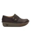 Alegria Women's Deliah Leather Shoes - Medium Width In Oiled Brown In Black