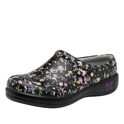 Alegria Women's Kayla Clog In Dog And Butterfly In Black