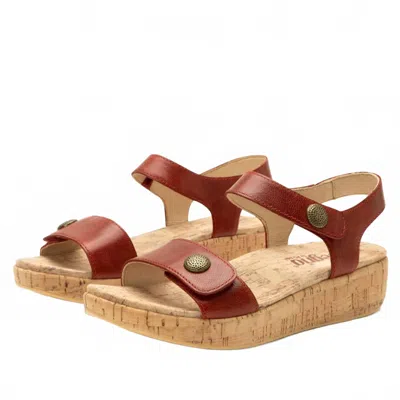 Alegria Women's Marta Slingback Leather Sandal In Garnet In Multi