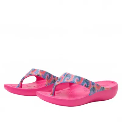ALEGRIA WOMEN'S ODE THONG SANDALS IN BLAST OFF BOLD