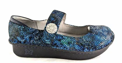 Alegria Women's Paloma Mosaic Leather Mary Jane Shoes In Fandamonium Blue