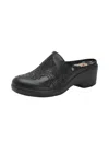 Alegria Women's Sereniti Leather Clogs In Black In Black
