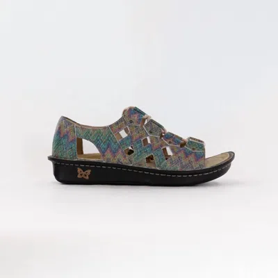 Alegria Women's Valerie Sandal In Woven Wonder In Multi