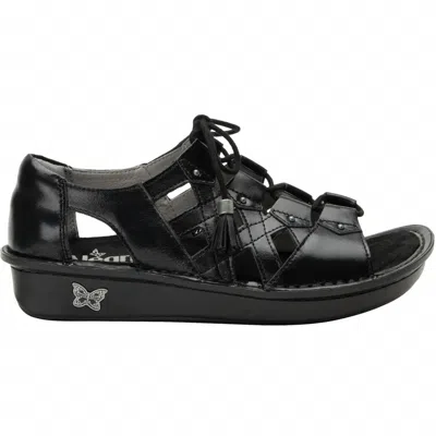 Alegria Women's Valerie Tie Sandal In Noir In Black