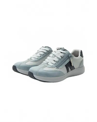 Alegria Women's Zip-up Lace Eazeer Sneaker In Retro Blue