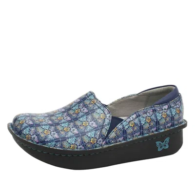 Alegria Womens Debra Quilt Leather Shoes In Rose's Blue