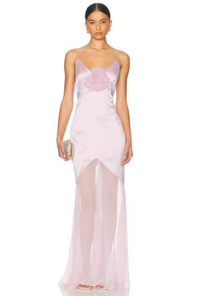 ALEJANDRA ALONSO ROJAS BIAS GOWN WITH FLOWER