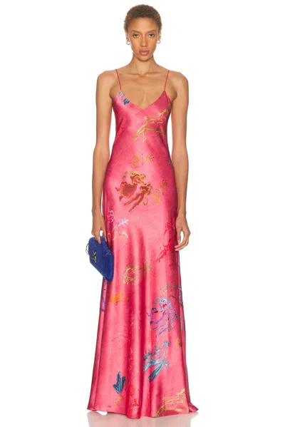 Alejandra Alonso Rojas Bias Slip Gown In Pink