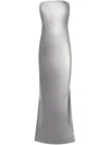 Alejandra Alonso Rojas Bow-detail Bustier Gown In Silver