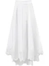 Alejandra Alonso Rojas Tiered Cotton Broderie Maxi Skirt In White