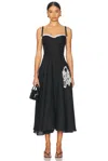 Alejandra Alonso Rojas Bustier Maxi Dress In Black