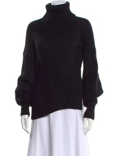 Pre-owned Alejandra Alonso Rojas Cashmere Turtleneck Sweater W/ Tags In Black