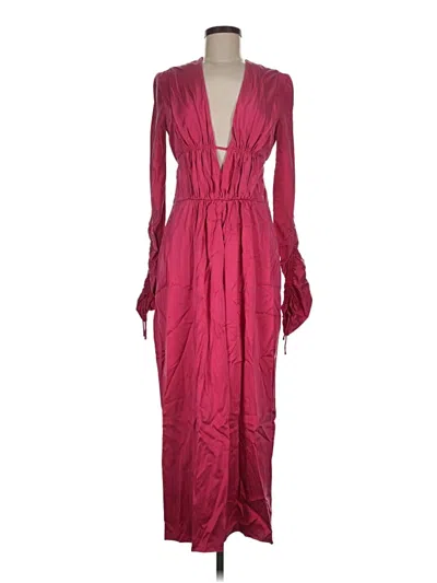 Pre-owned Alejandra Alonso Rojas Cocktail Dress In Burgundy