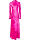 Alejandra Alonso Rojas Cowl-back Silk Gown In Pink
