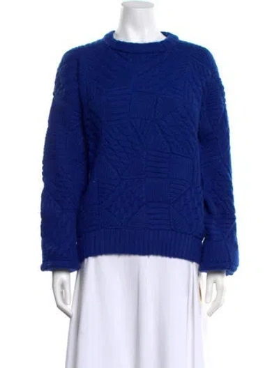 Pre-owned Alejandra Alonso Rojas Crew Neck Sweater W/ Tags In Blue