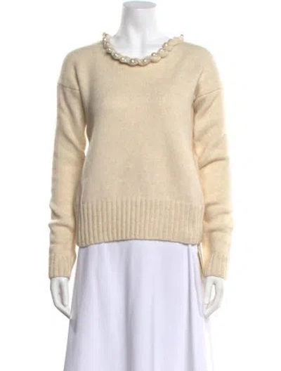 Pre-owned Alejandra Alonso Rojas Crew Neck Sweater W/ Tags In Neutral