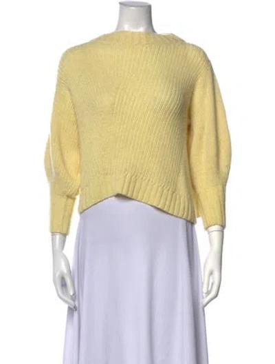 Pre-owned Alejandra Alonso Rojas Crew Neck Sweater In Yellow
