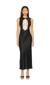 Alejandra Alonso Rojas Cut-out Midi Dress In 黑色