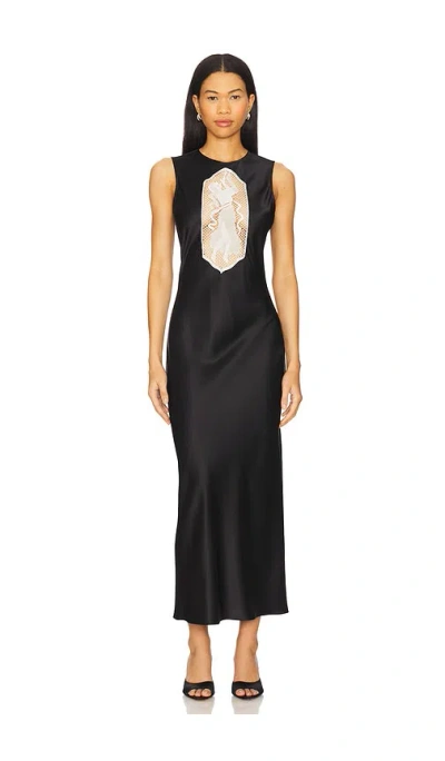 ALEJANDRA ALONSO ROJAS CAMARIÃ±AS LACE SILK DRESS