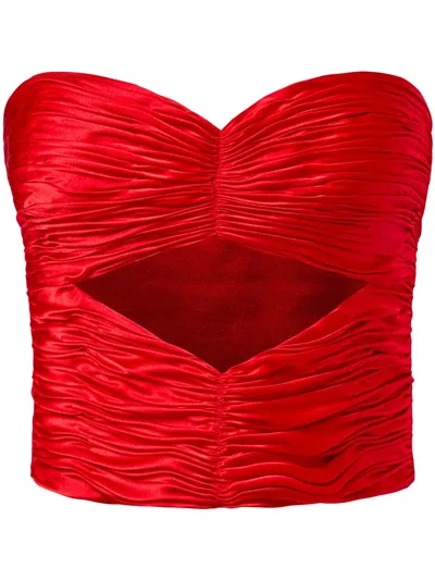 ALEJANDRA ALONSO ROJAS CUT-OUT BUSTIER TOP