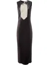 Alejandra Alonso Rojas Cut-out Midi Dress In Black