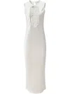 Alejandra Alonso Rojas Cut-out Midi Dress In Neutrals