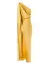 Alejandra Alonso Rojas Draped One-shoulder Midi Dress In White