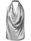 ALEJANDRA ALONSO ROJAS DRAPED SILK TOP