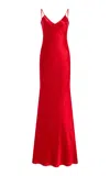 Alejandra Alonso Rojas Exclusive Silk Slip Gown In Red