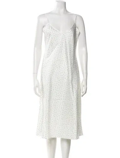 Pre-owned Alejandra Alonso Rojas Floral Print Nightgown In White