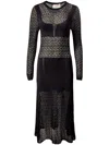 Alejandra Alonso Rojas Lace Knitted Maxi Dress In Black