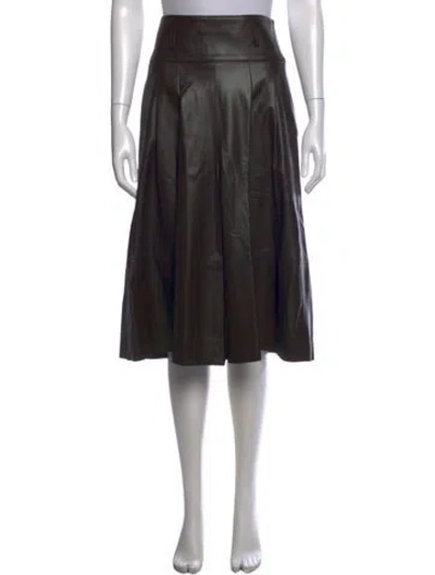 Pre-owned Alejandra Alonso Rojas Leather Knee-length Shorts In Brown