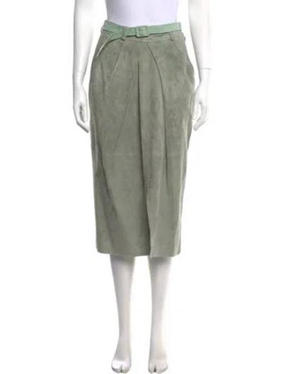 Pre-owned Alejandra Alonso Rojas Midi Length Skirt W/ Tags In Green