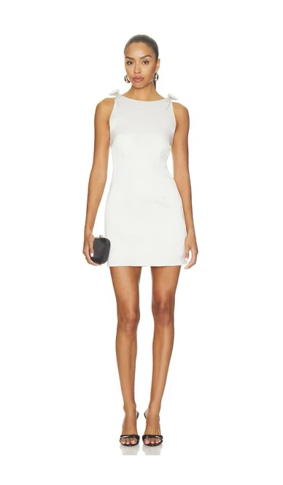 Alejandra Alonso Rojas Mini Dress With Bows In Ecru