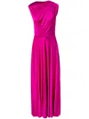 Alejandra Alonso Rojas One-shoulder Silk Gown In Pink