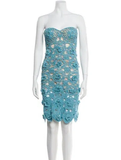 Pre-owned Alejandra Alonso Rojas Patterned Mini Dress W/ Tags