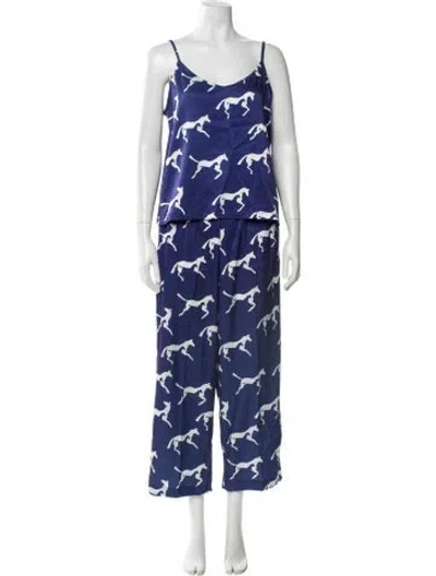 Pre-owned Alejandra Alonso Rojas Printed Pajamas W/ Tags In Blue