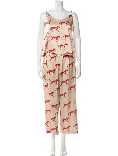 Pre-owned Alejandra Alonso Rojas Printed Pajamas W/ Tags In Neutral