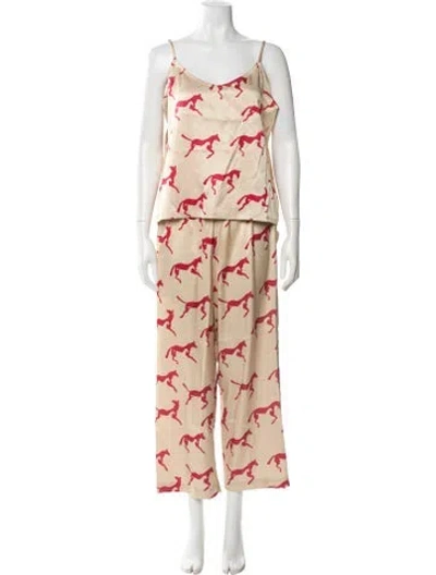 Pre-owned Alejandra Alonso Rojas Printed Pajamas W/ Tags In Neutral