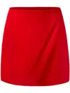 Alejandra Alonso Rojas Satin Mini Skirt In Red