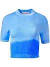 Alejandra Alonso Rojas Shortsleeved Cashmere T-shirt In Blue