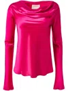 Alejandra Alonso Rojas Silk Blouse In Pink