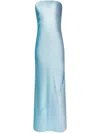 Alejandra Alonso Rojas Silk Dress In Blue