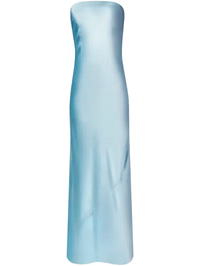 Alejandra Alonso Rojas Silk Dress In Blue