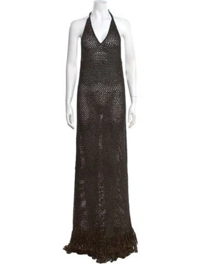 Pre-owned Alejandra Alonso Rojas Silk Long Dress