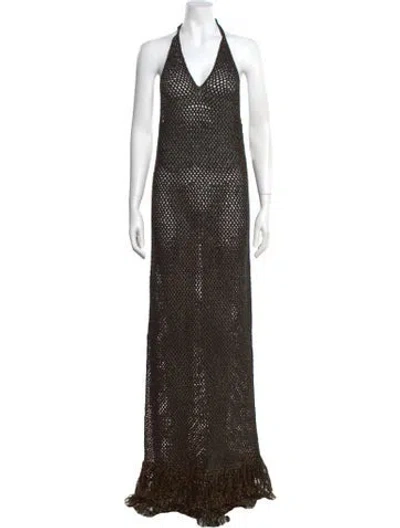Pre-owned Alejandra Alonso Rojas Silk Long Dress