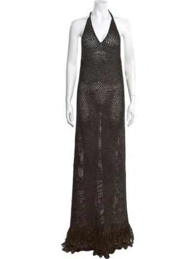Pre-owned Alejandra Alonso Rojas Silk Long Dress